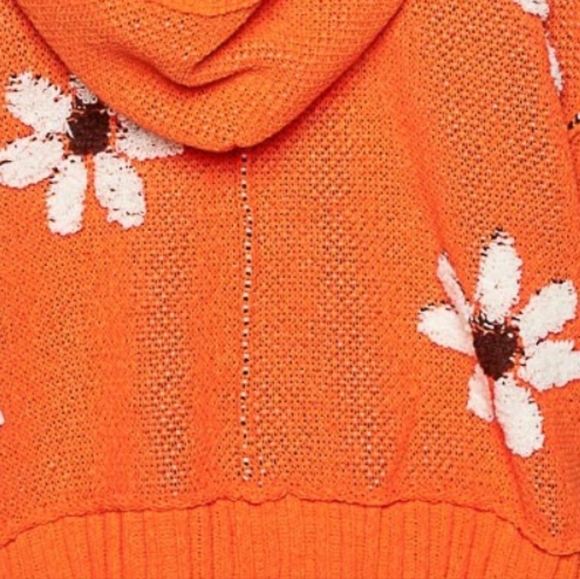 POL Floral Pattern Hooded High-Low Sweater - Picture 5 of 5